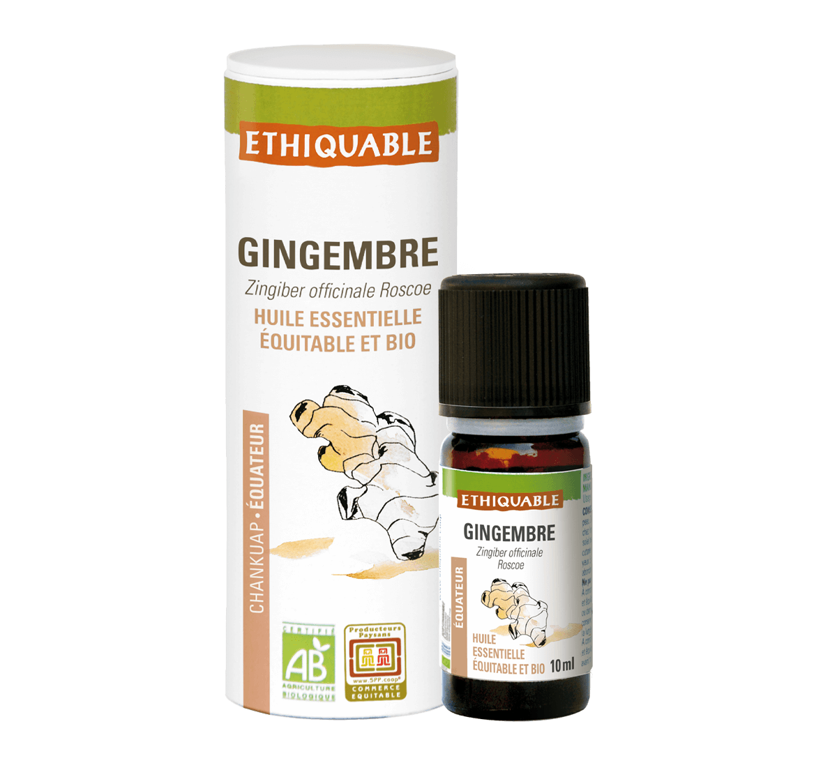 Ethiquable - Pure huile essentielle de gingembre d'Equateur équitable et bio