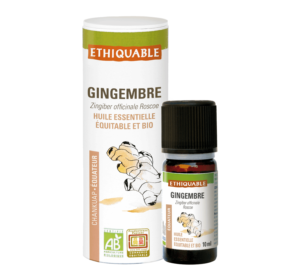 Ethiquable - Pure huile essentielle de gingembre d'Equateur équitable et bio Ethiquable - Pure huile essentielle de gingembre d'Equateur équitable et bio
