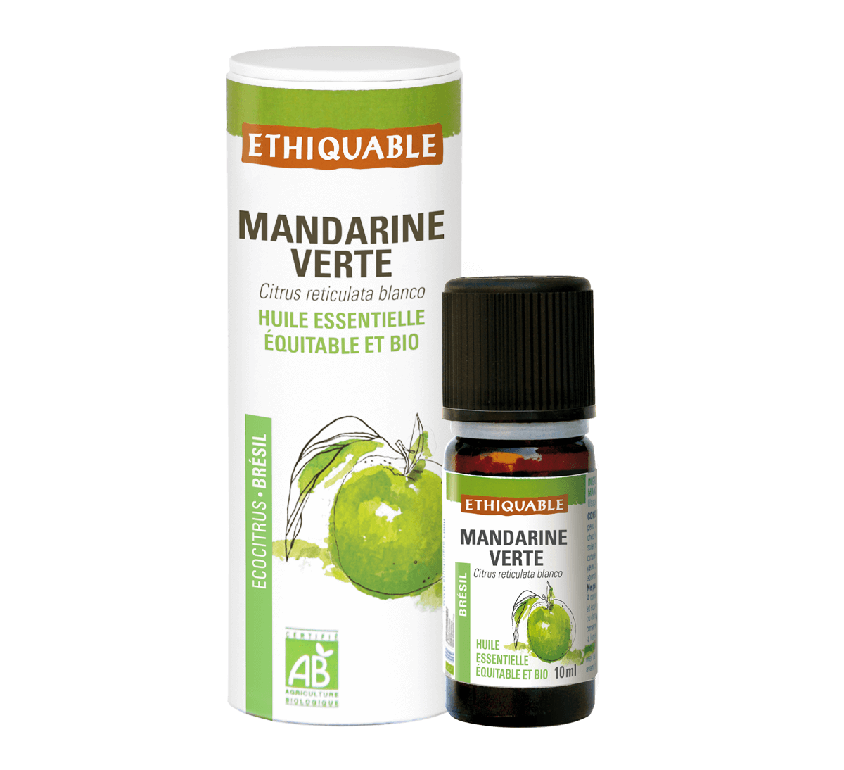 Ethiquable - Huile essentielle de mandarine verte bio issue du commerce équitable