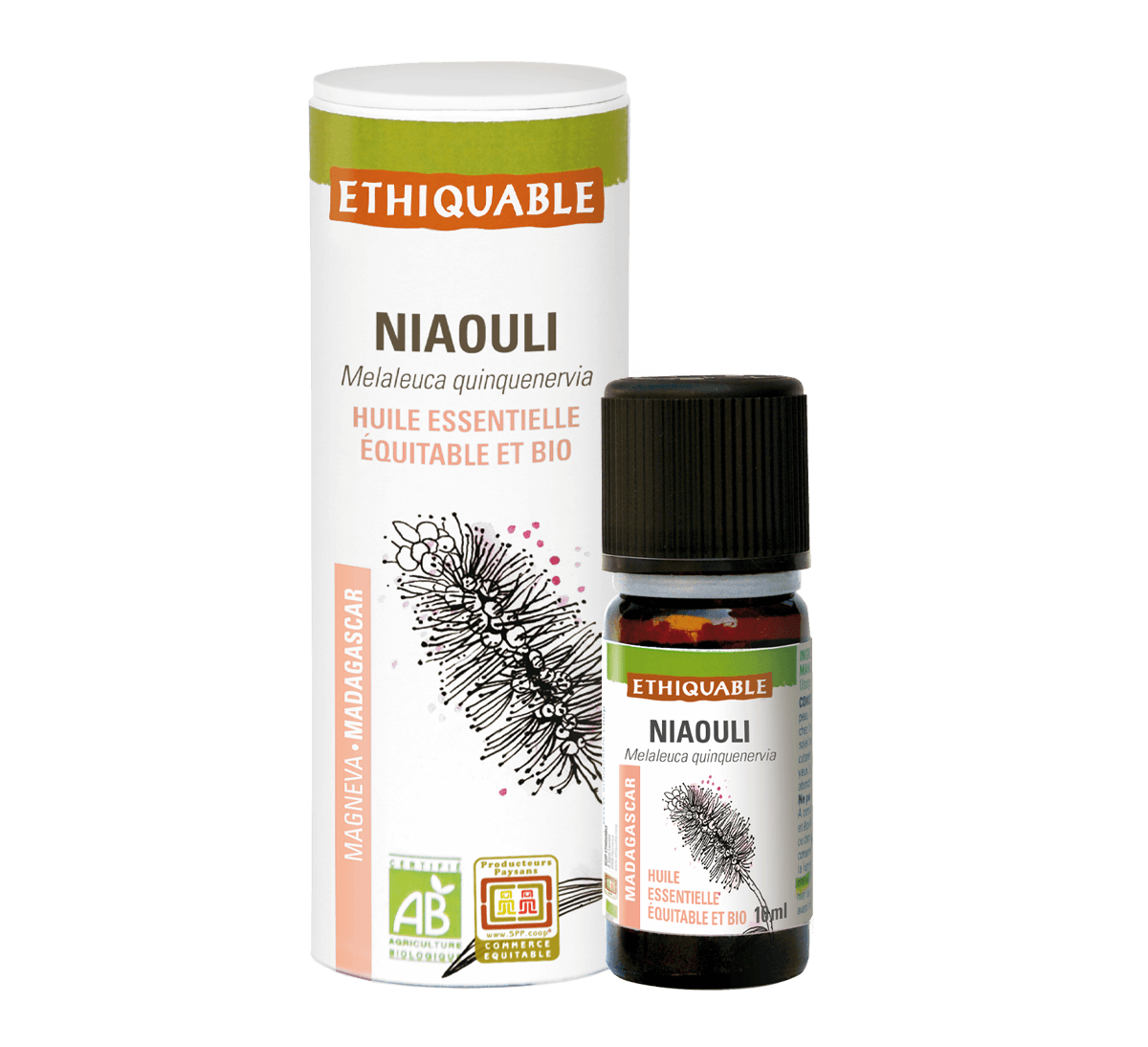 Niaouli bio, huile essentielle 100% pure et naturelle, flacon de 10 ml