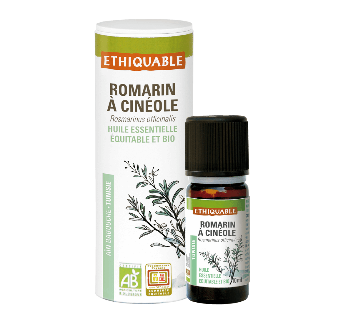 Ethiquable - Huile essentielle de romarin à cinéole bio issue du commerce équitable