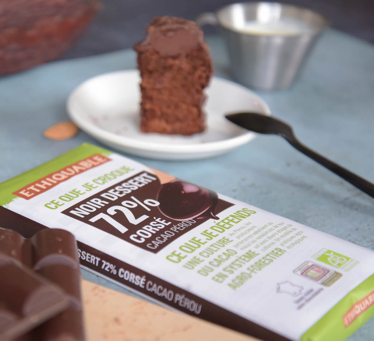 Ethiquable - Chocolat noir dessert corsé 72% bio et issu du Commerce Equitable