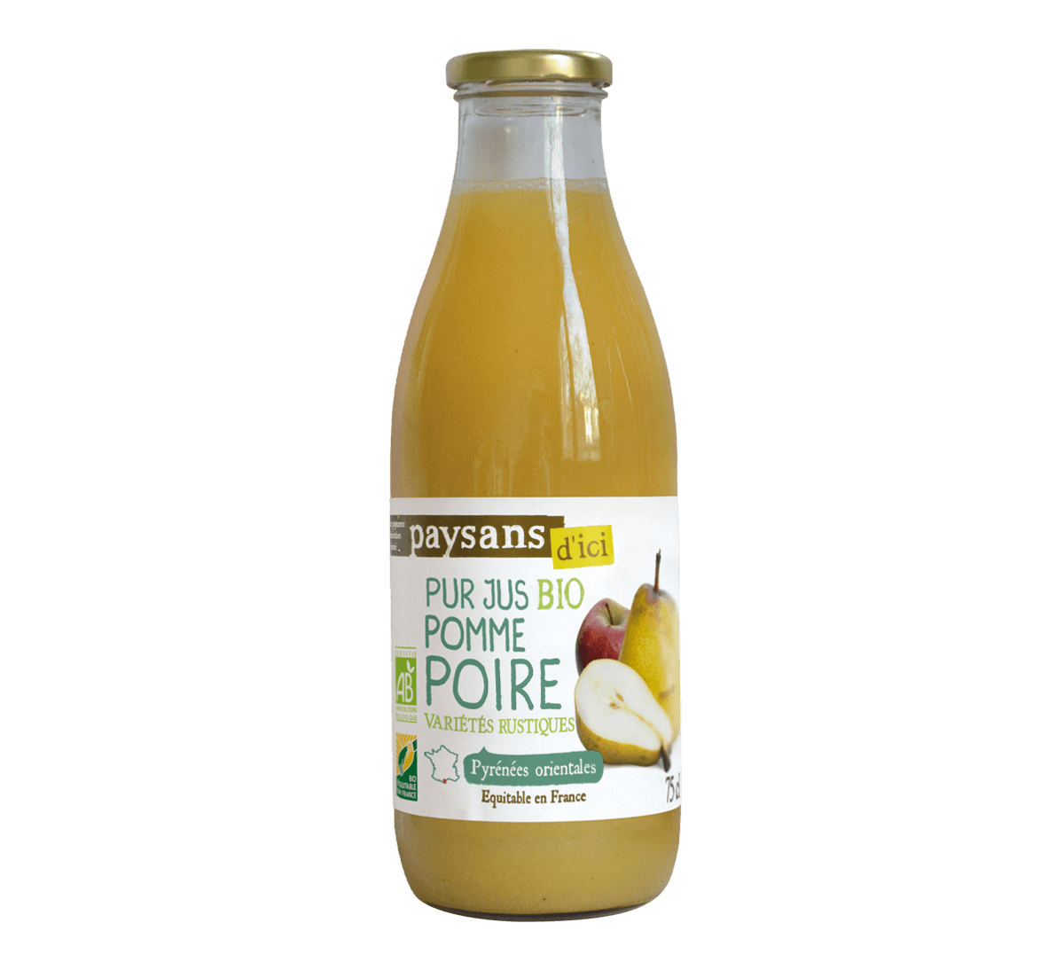 Paysans d'ici -Pur jus de pomme et poire des Pyrénées Orientales - bio et équitable