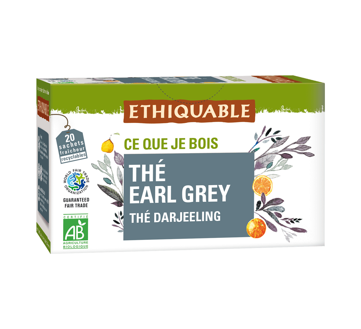 Thé noir Earl Grey bio Darjeeling issu du Commerce Equitable