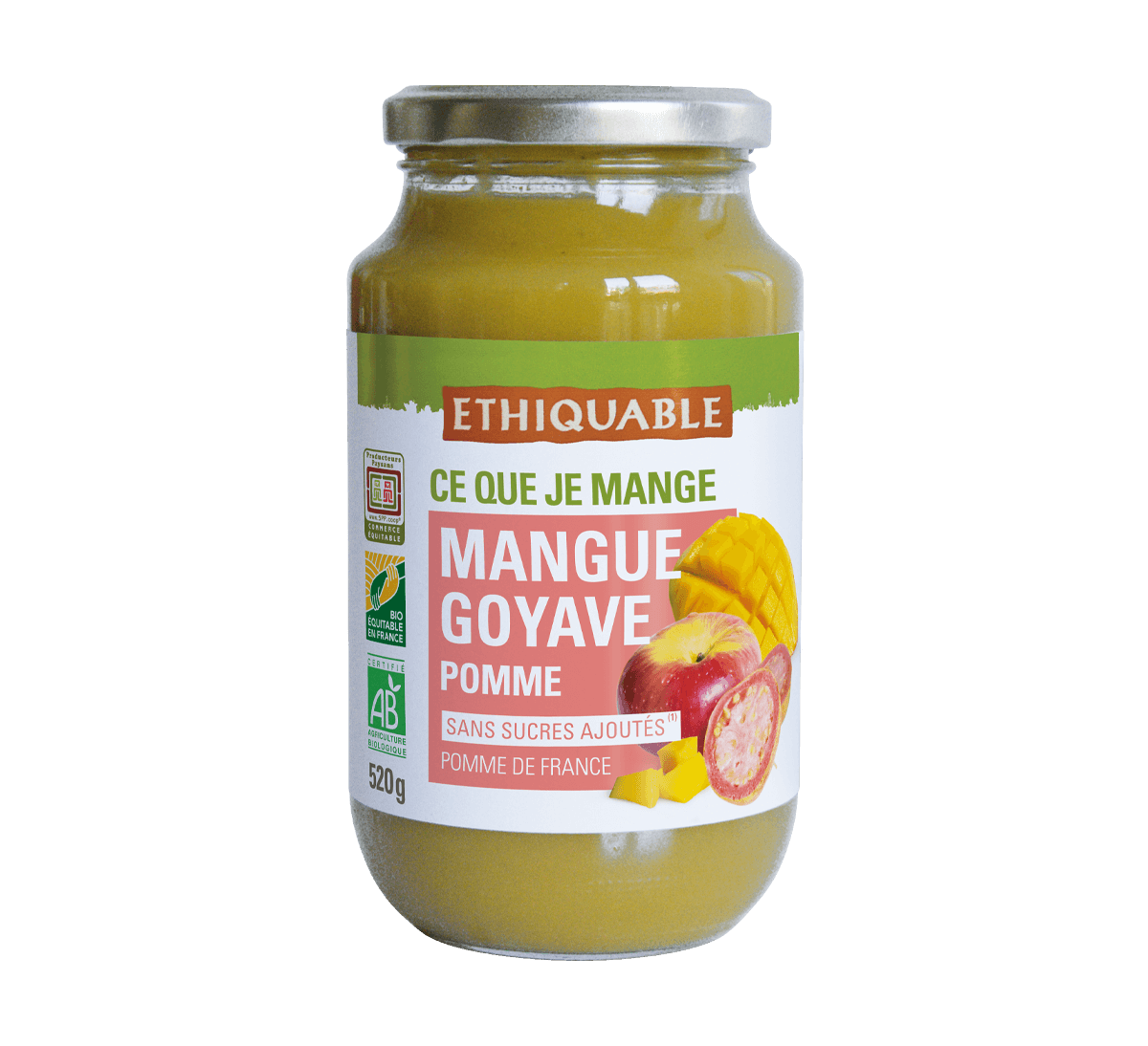Ethiquable - Purée de Mangue Goyave Pomme bio issue du Commerce Equitable