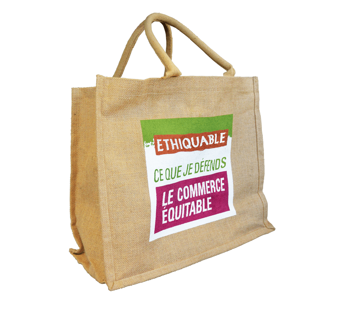 Ethiquable - sac cabas pour courses en toile de jute