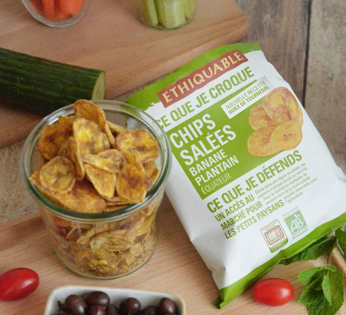 Ethiquable - Chips salées de banane plantain bio issues du Commerce Equitable