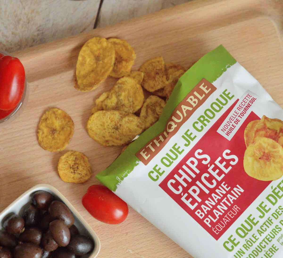 Ethiquable - Chips épicées de banane plantain bio issues du Commerce Equitable Ethiquable - Chips épicées de banane plantain bio issues du Commerce Equitable