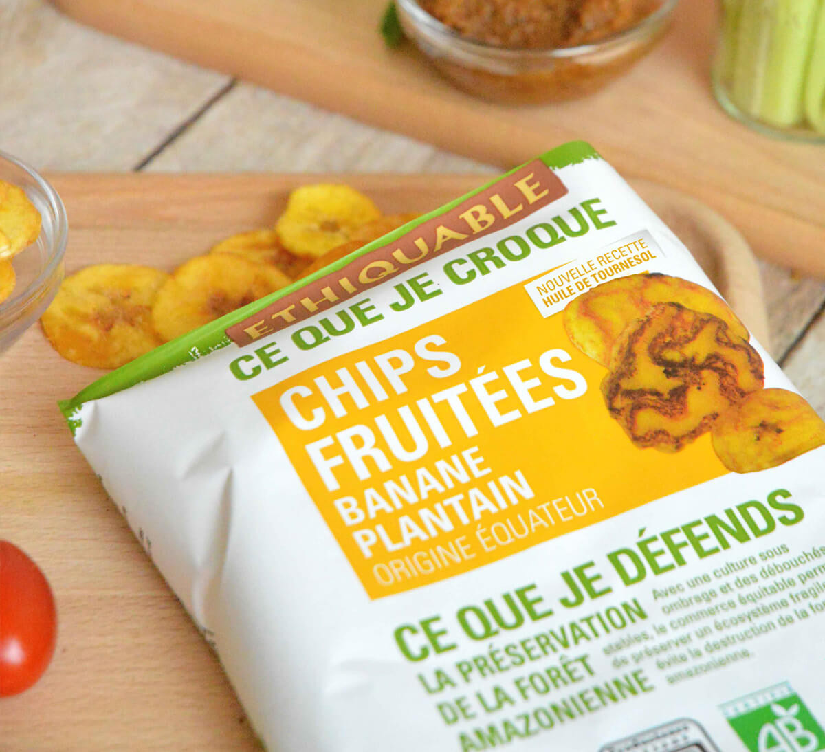Ethiquable - Chips fruitées de banane plantain bio issues du Commerce Equitable Ethiquable - Chips fruitées de banane plantain bio issues du Commerce Equitable