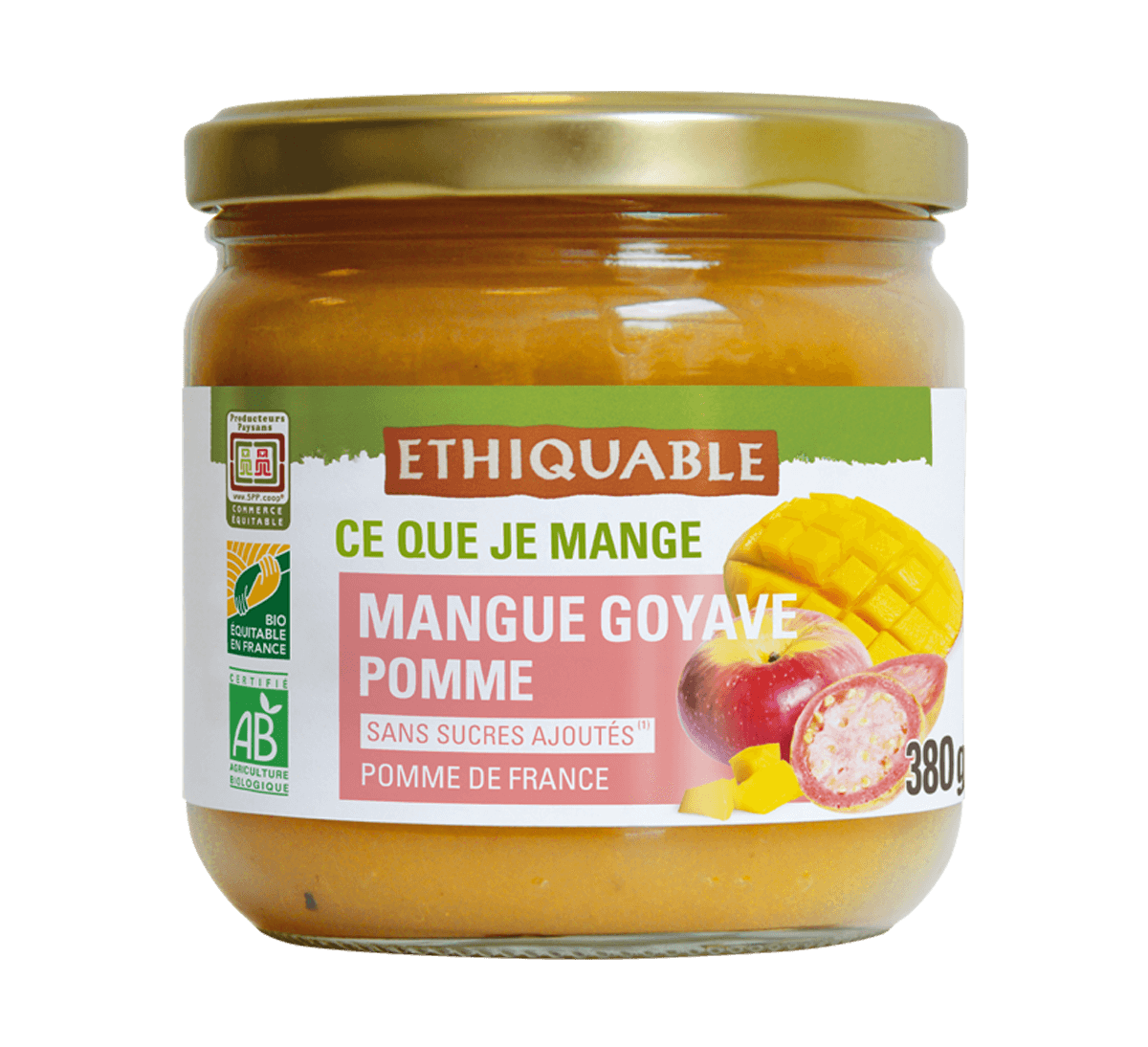 Ethiquable - Purée de Mangue Goyave Pomme bio issue du Commerce Equitable