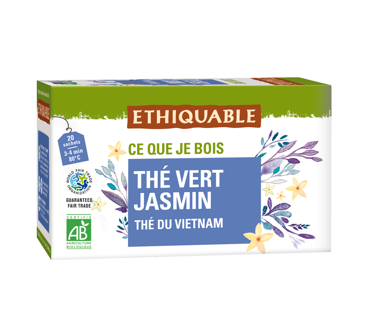 Ethiquable I Thé vert jasmin bio du Vietnam issu du Commerce Equitable