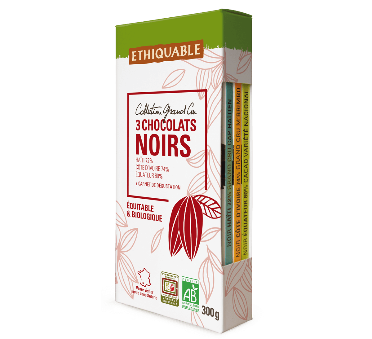 Chocolat noir bio noisettes entières issu du Commerce Equitable