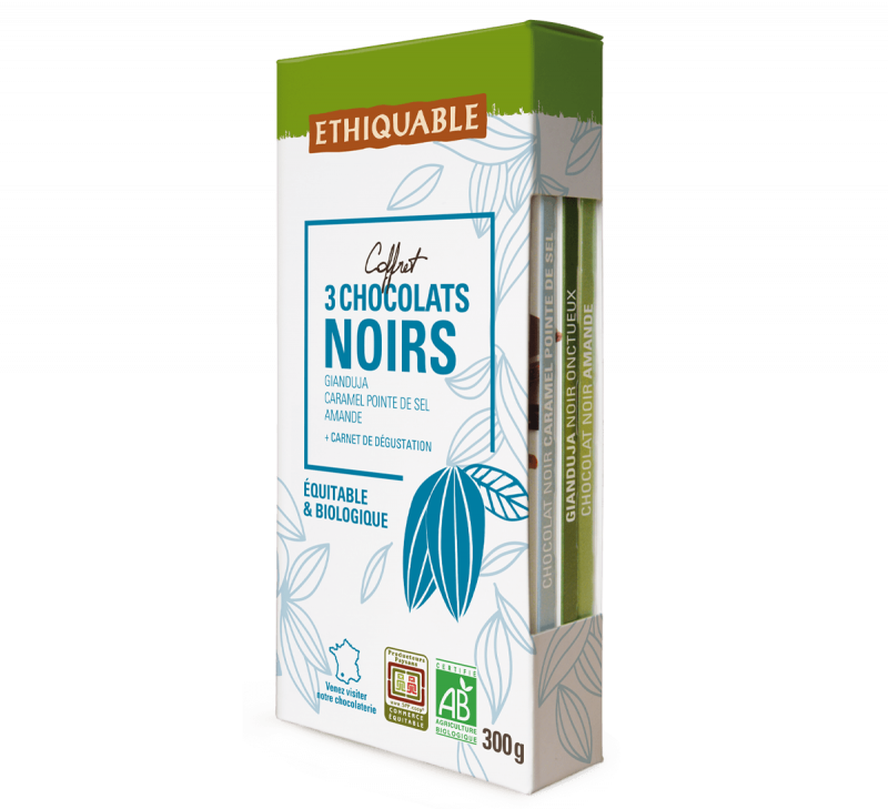Coffret de 3 tablettes de chocolat bio main image 1