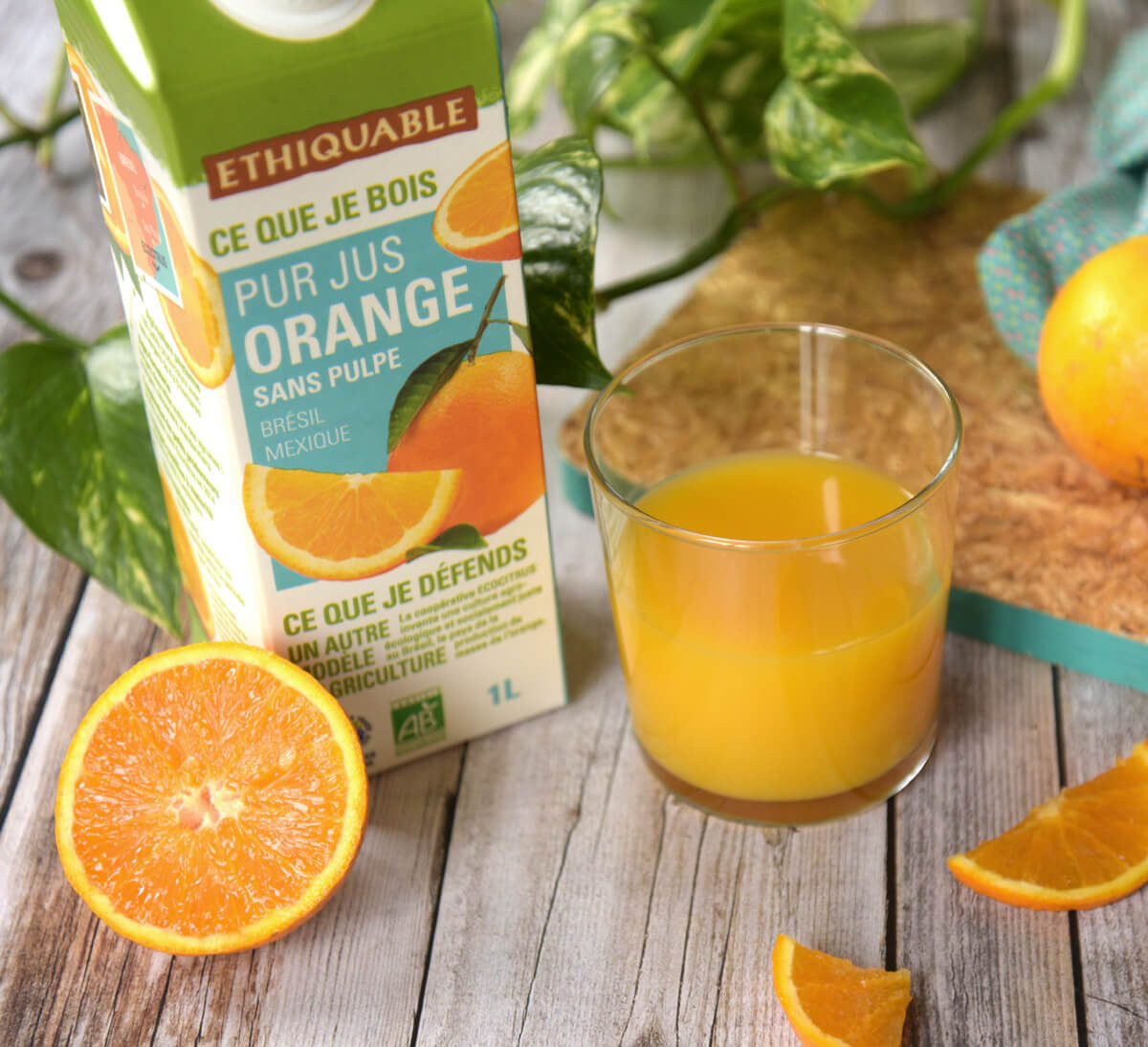 Pur jus d'Orange bio du Brésil & Mexique issu du commerce équitable