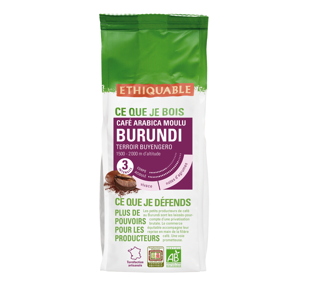 Ethiquable - café arabica bio et équitable du Burundi