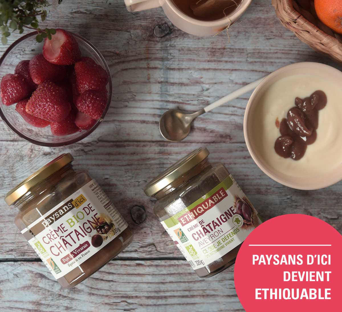 Crème bio et équitable de châtaigne paysans dici devient ethiquable Crème bio et équitable de châtaigne paysans dici devient ethiquable