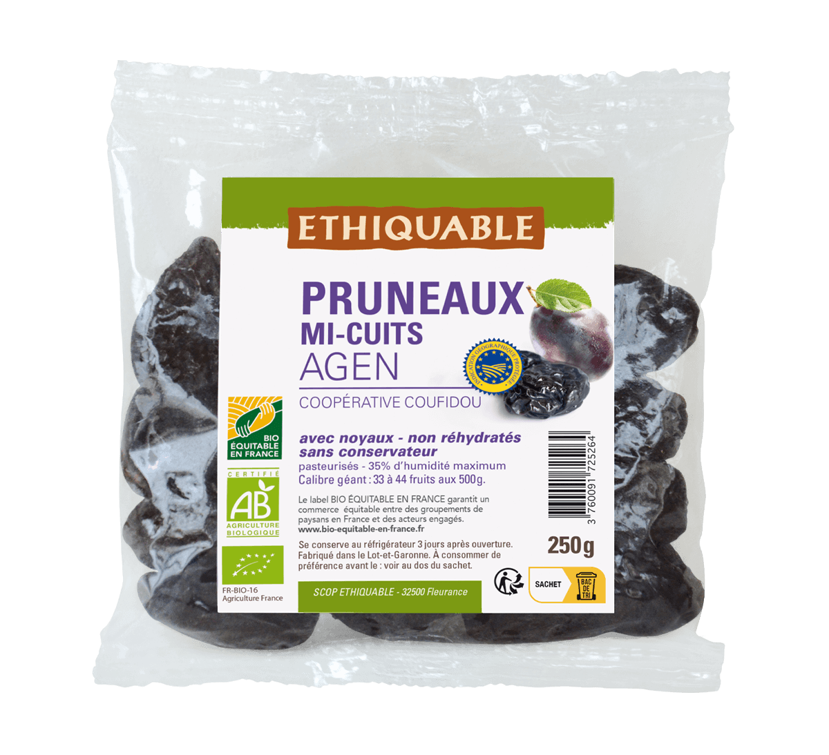 Pruneaux d'Agen mi-cuits, bio et issue du commerce équitable dans le Lot-et-Garonne Pruneaux d'Agen mi-cuits, bio et issue du commerce équitable dans le Lot-et-Garonne