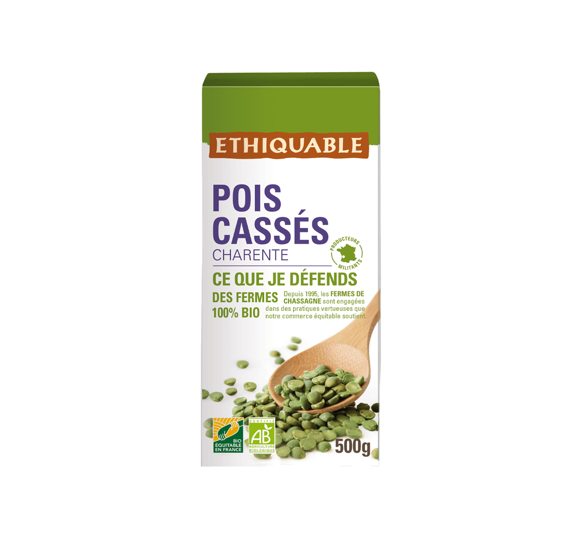 Pois cassés bio de Charente issus de Commerce Equitable Pois cassés bio de Charente issus de Commerce Equitable