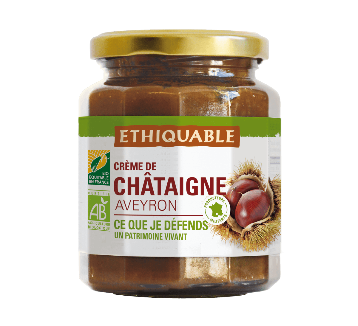 Crème de châtaignes Ethiquable bio et issue du commerce équitable de France