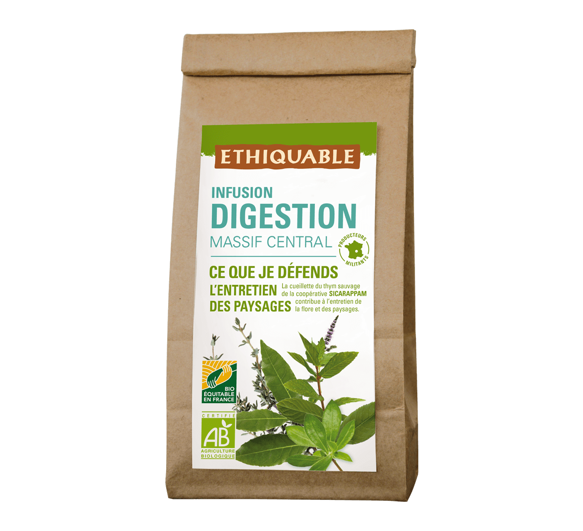 Infusion Digestion vrac plantes françaises bio et équitable du Massif central - Ethiquable