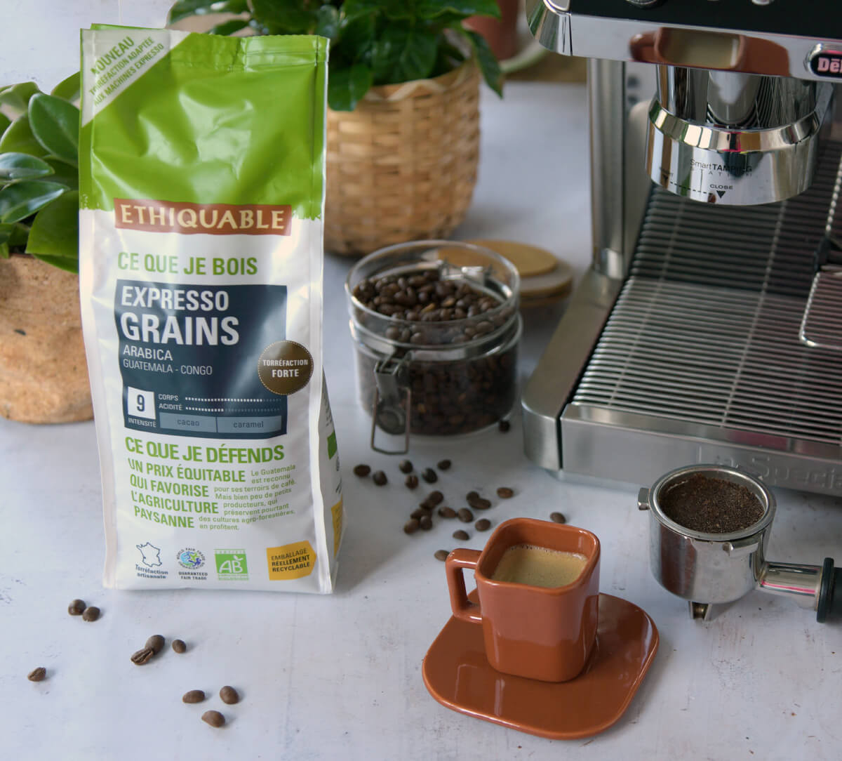 Paquet café Expresso Grains bio et équitable - 500g