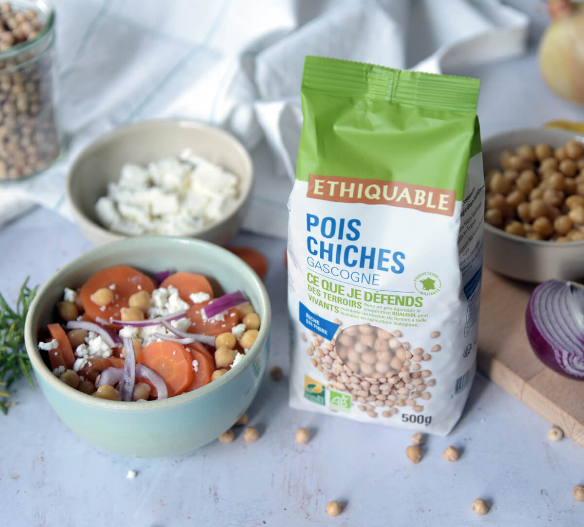 Paquet de pois chiches équitables et bio de Gascogne