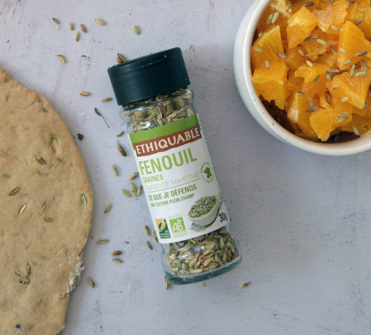 Flacon de fenouil en grains de Charente Maritime, bio et équitable