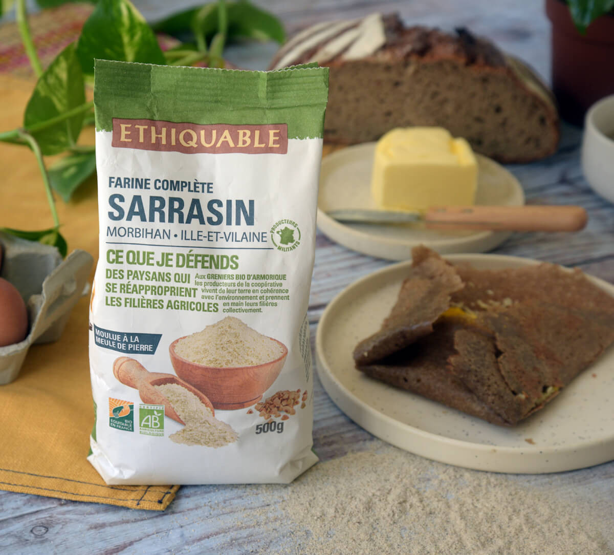 Farine complète de sarrasin bio et équitable de Bretagne