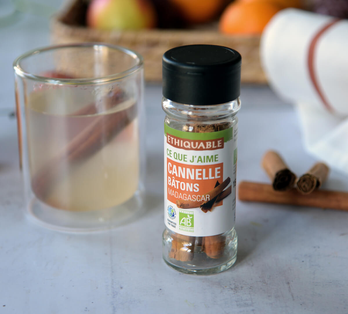 Flacon de cannelle bio équitable en bâtons, Madagascar