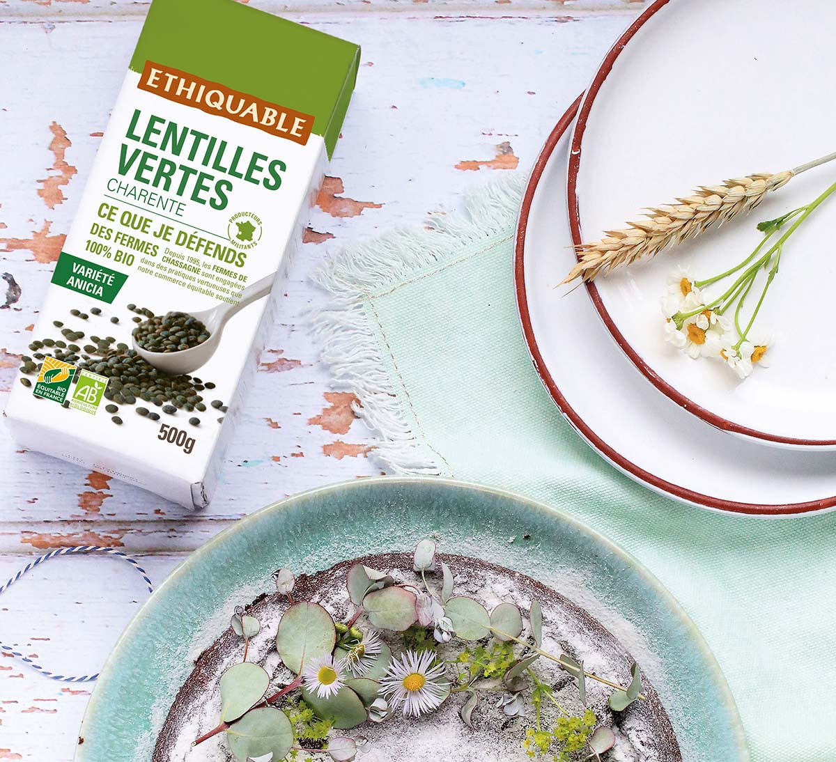 recette fondant au chocolat Lentilles vertes variété Anicia de la coopérative Les Fermes de Chassagne
