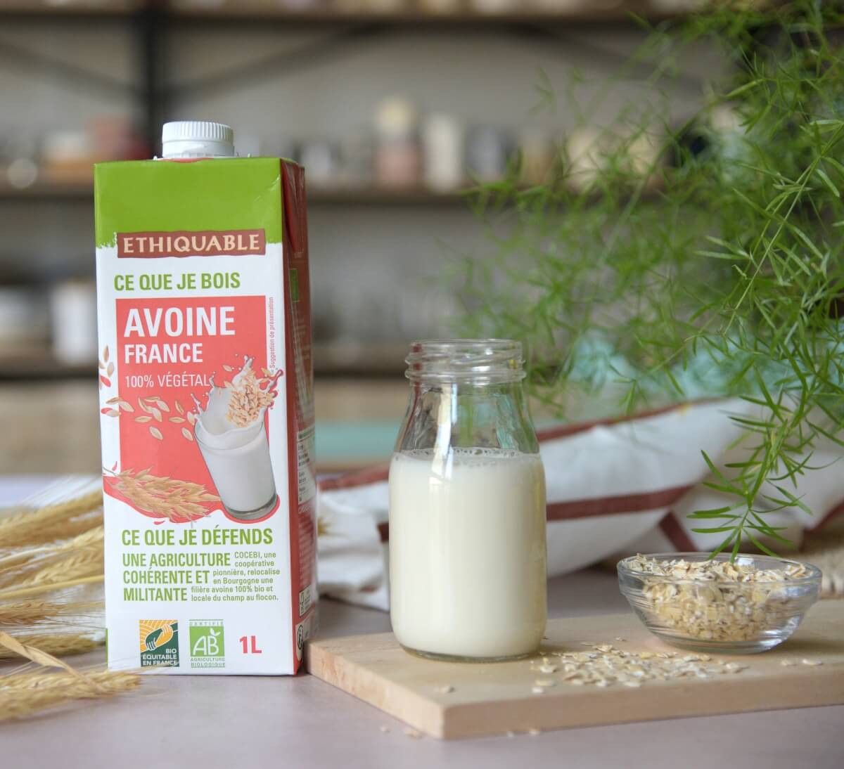 Brique de lait végétal à l'avoine bio et équitable