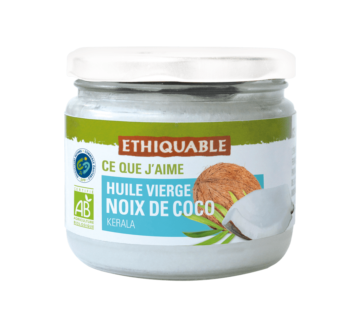 Huile cuisson de noix de coco vierge bio d'Inde issue du Commerce Equitable