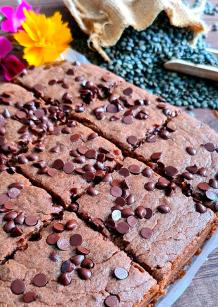 Fondant chocolat banane et lentilles vertes