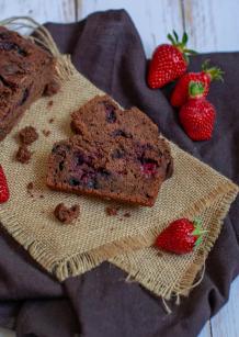 Cake fondant chocolat fruits rouges sans gluten