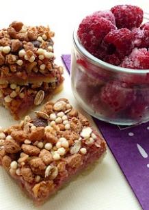 Carrés aux Framboises & Muesli Crunchy