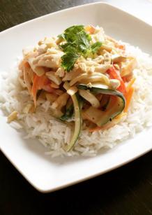 Wok de Poulet coco et petits légumes