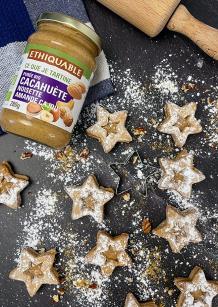 Sablés fourrés à la purée cacahuète, noisette, amande et noix de cajou