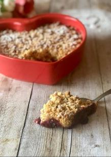 Crumble de fruits rouges passionnément intense