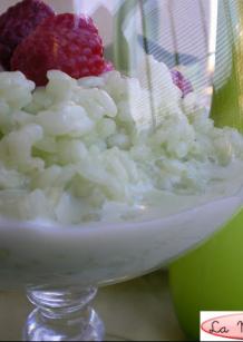 Riz au lait aromatisé au thé vert de Ceylan